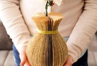 Transforming Old Books into Rustic Paper Vases