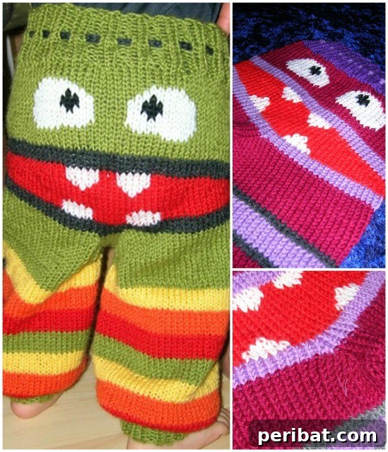 Unleash the Adorable Knit Monster Pants for Your Little One 3 Knitted Monster Pants Free Pattern - The Wandering Lady