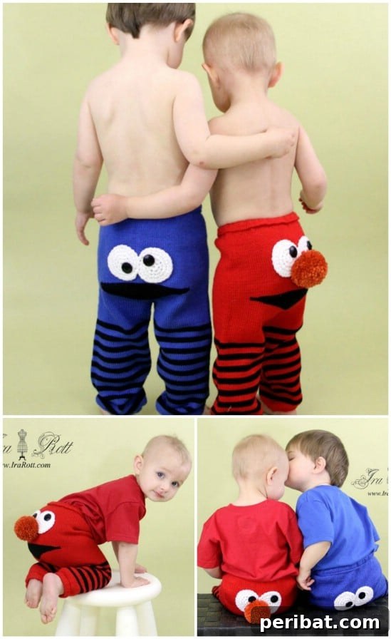 Unleash the Adorable Knit Monster Pants for Your Little One 6 Ira Rott Funky Butts Knitted Monster Pants - On Sale Etsy