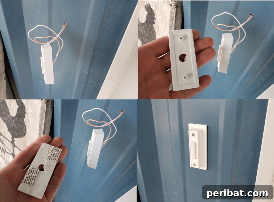 The Ultimate Command Strip Guide 75 Ingenious Uses and Application Tips 16 A doorbell unit mounted on a wall using Command Strips.