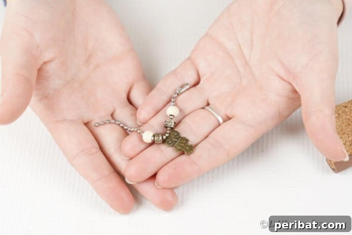 Holding charm beads