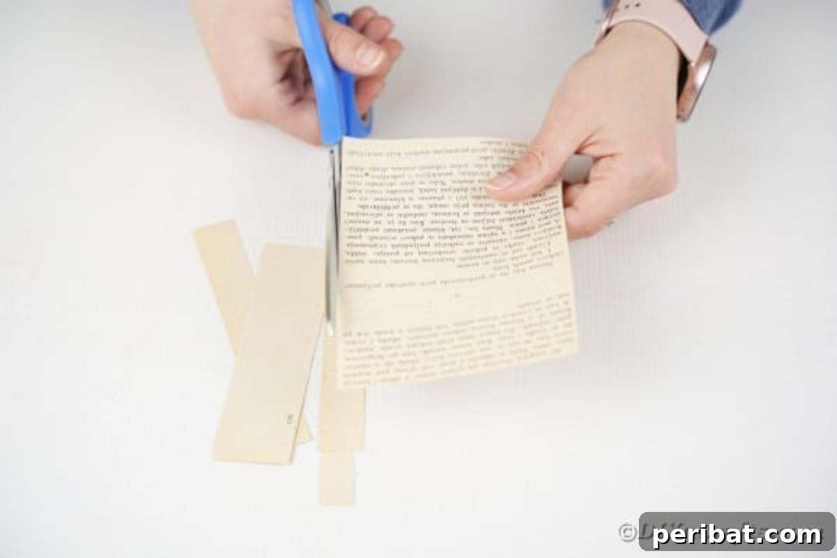 Cutting book page