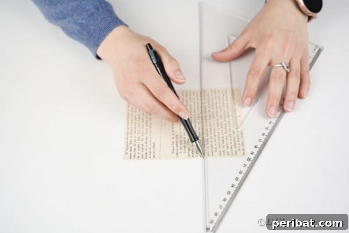 Measuring squares on book page