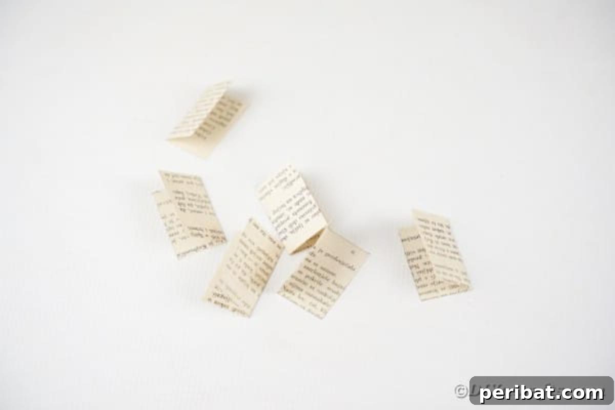 Folded book pages