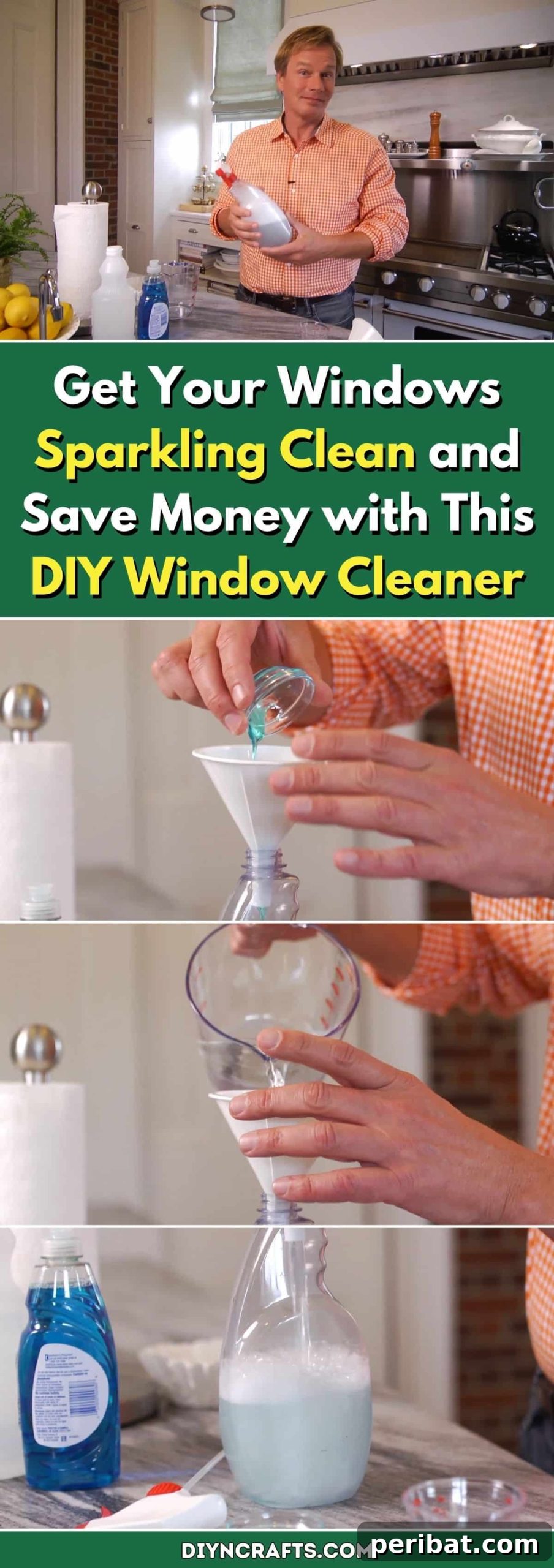 Get Your Windows Sparkling Clean and Save Money with This DIY Window Cleaner pinterest image