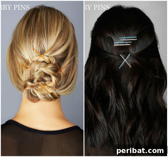 Bobby Pins: Your Secret Style Weapon 14 ‘X’ Marks the Spot - 21 Unexpectedly Stylish Ways to Wear Bobby Pins - Secure Hair Style