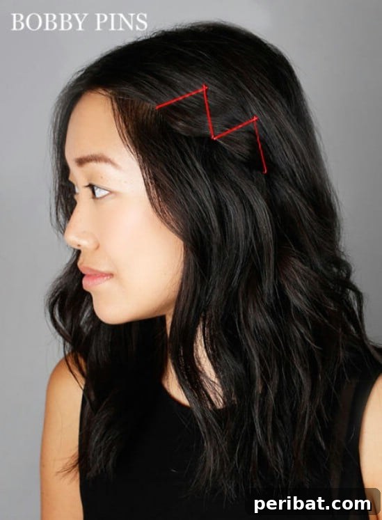 Bobby Pins: Your Secret Style Weapon 16 Zig-Zag - 21 Unexpectedly Stylish Ways to Wear Bobby Pins - Funky Hair Design