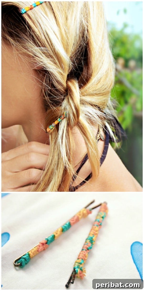 Bobby Pins: Your Secret Style Weapon 4 Embellished Pins - 21 Unexpectedly Stylish Ways to Wear Bobby Pins - Bohemian Hair Styling