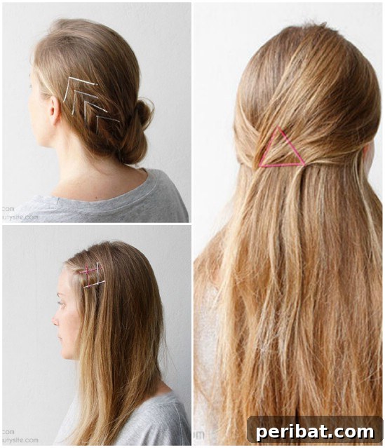 Bobby Pins: Your Secret Style Weapon 6 Chevron - 21 Unexpectedly Stylish Ways to Wear Bobby Pins - Trendy Hair Design