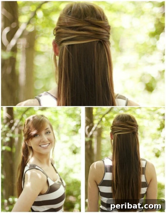 Bobby Pins: Your Secret Style Weapon 7 Half-Up Half-Down - 21 Unexpectedly Stylish Ways to Wear Bobby Pins - Easy Updo