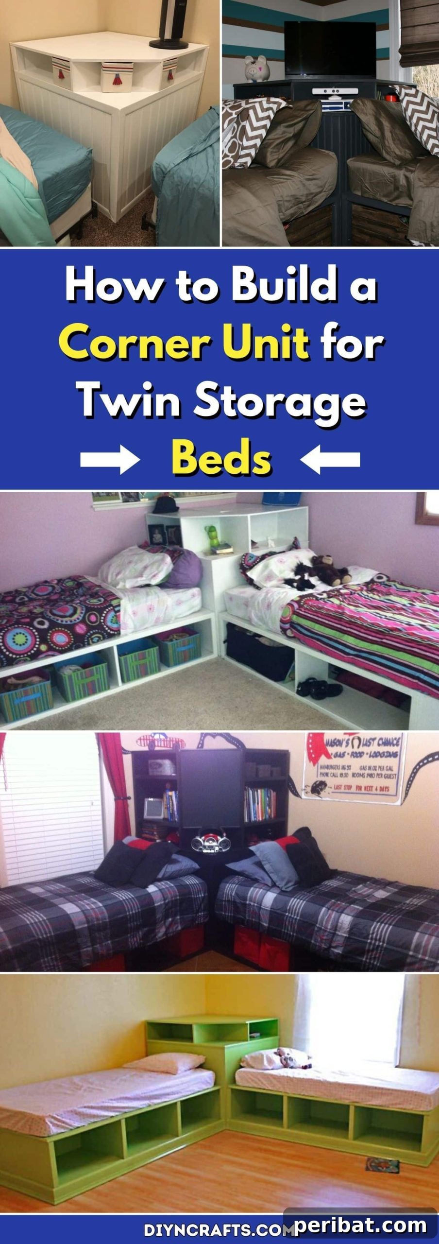 DIY Corner Unit for Twin Storage Beds 2 How to Build a Corner Unit for Twin Storage Beds pinterest image