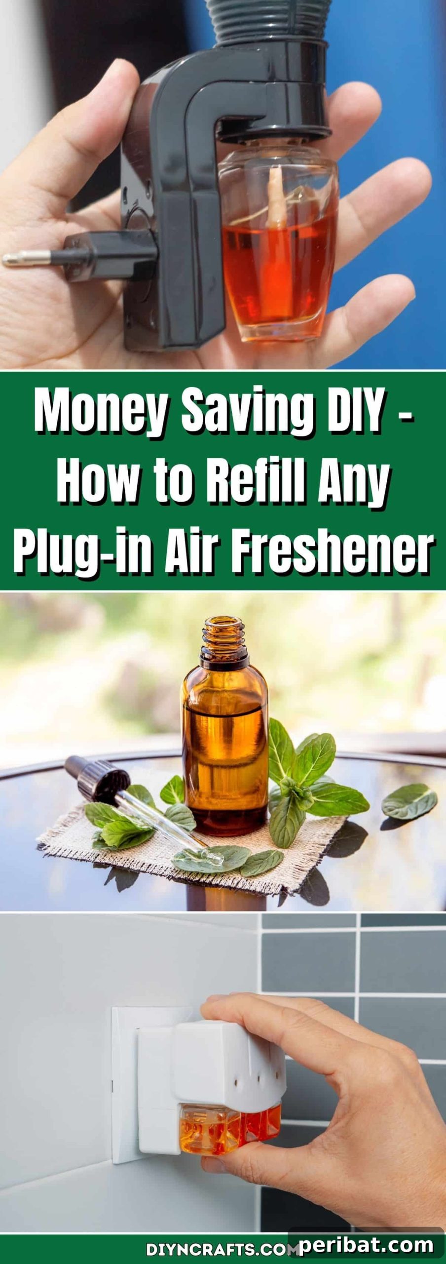Money Saving DIY - How to Refill Any Plug-in Air Freshener pinterest image