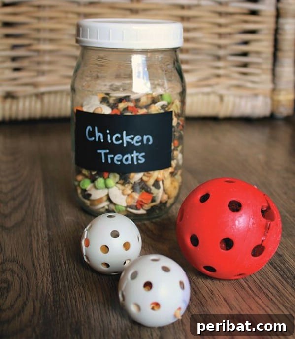 Jar of chicken treats