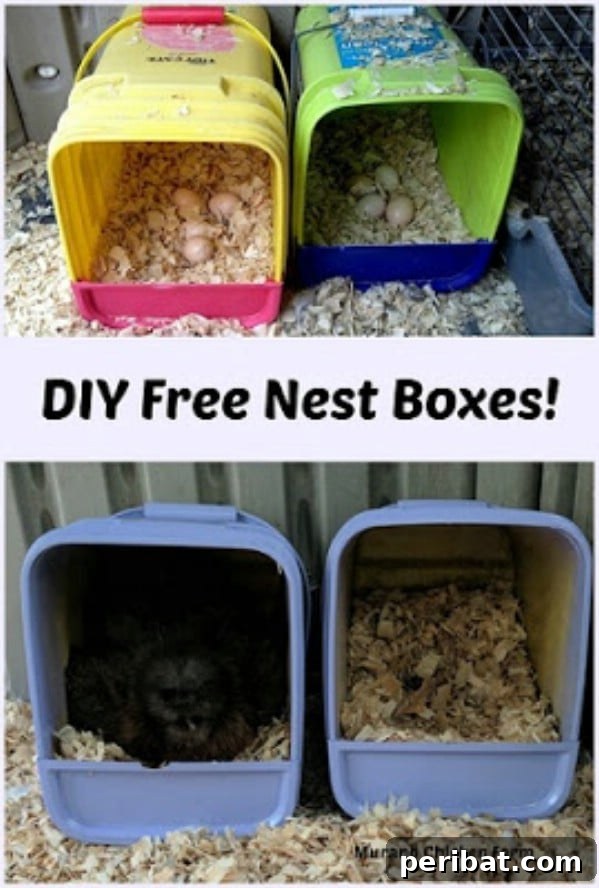 Litter box chicken nest