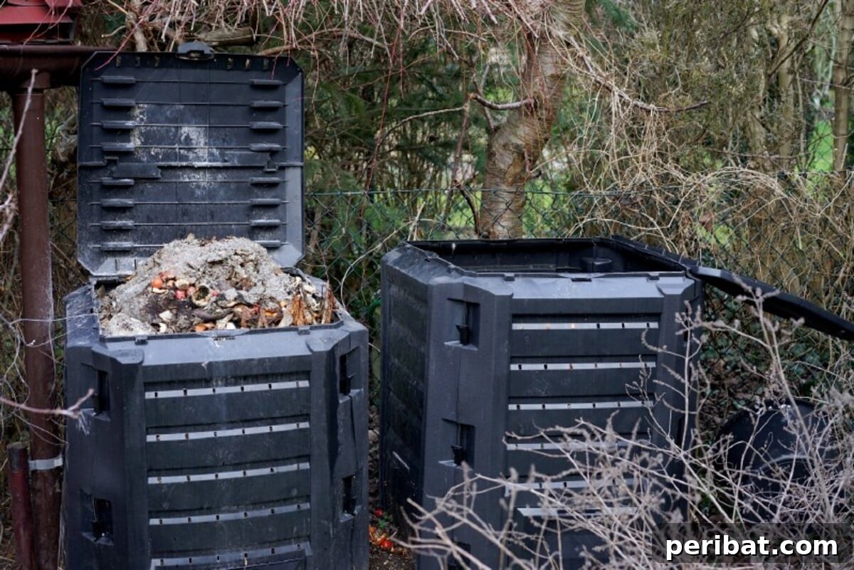 Wood ash used in compost bin