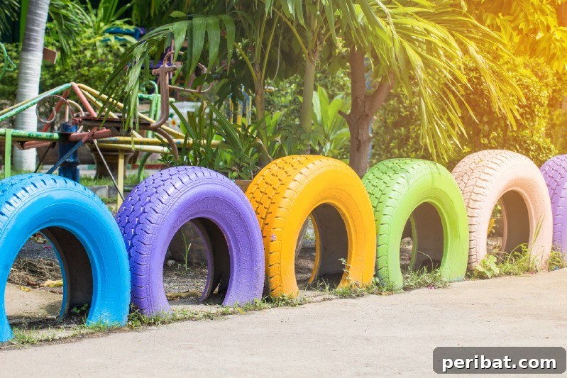 Rubber Reborn: 30 Garden Tire Transformations 13 Create a Stylish Edge