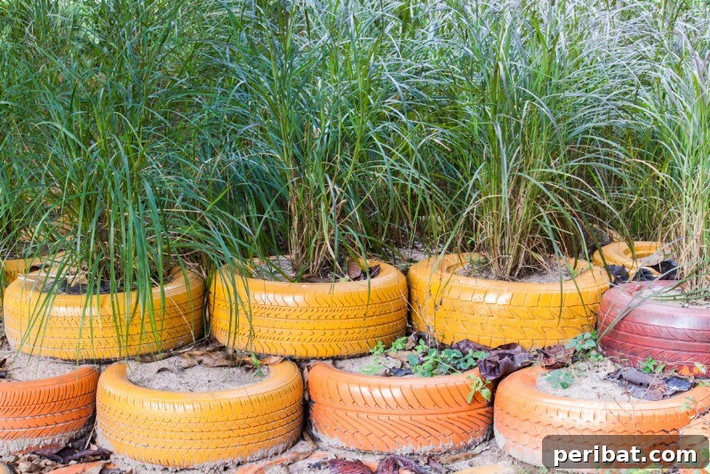 Rubber Reborn: 30 Garden Tire Transformations 19 Make a Tire Garden Retaining Wall