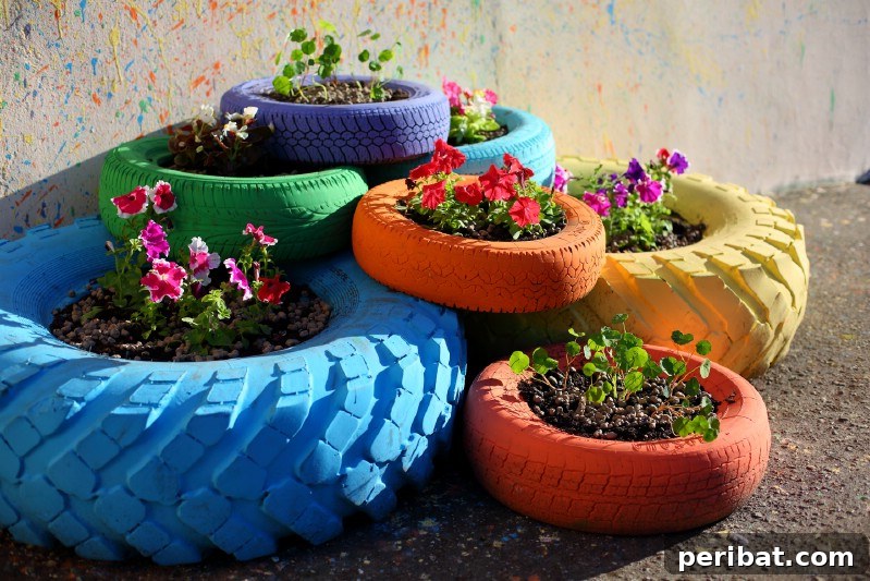 Rubber Reborn: 30 Garden Tire Transformations 3 Make a Raised Bed