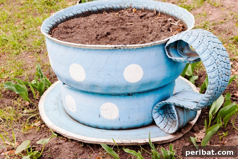 Rubber Reborn: 30 Garden Tire Transformations 30 Create a Cute Teacup Planter