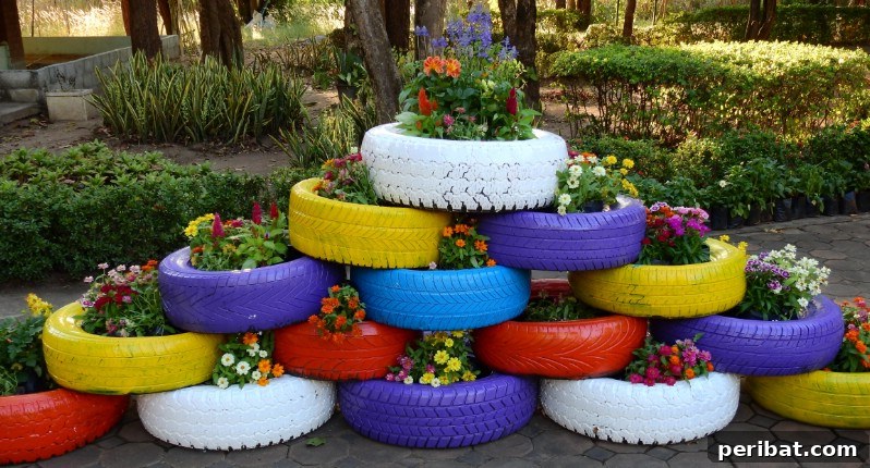 Rubber Reborn: 30 Garden Tire Transformations 6 Make a Stacked Tire Planter