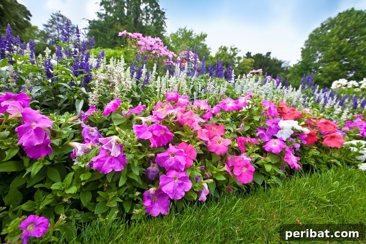 A perennial flower bed/row.