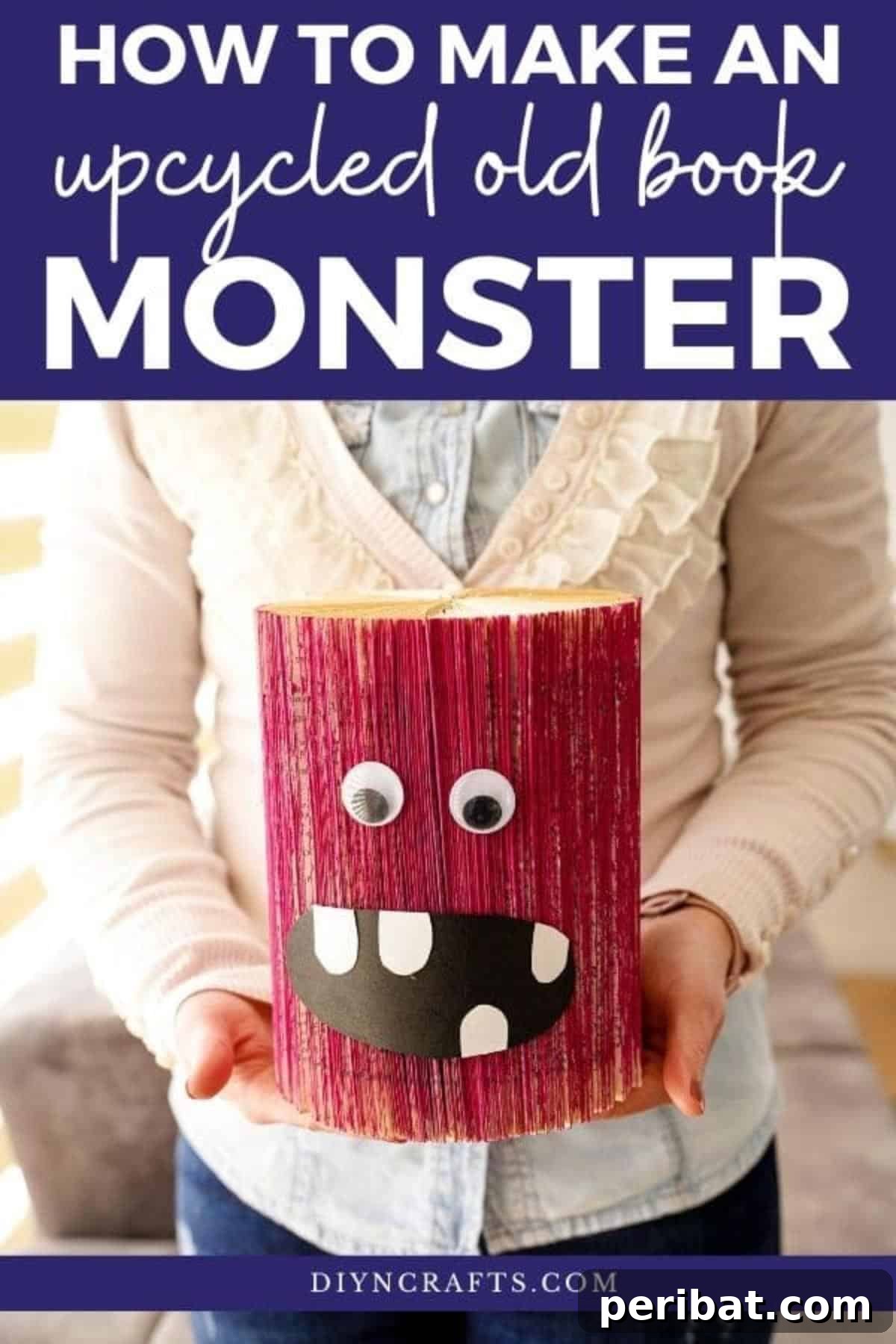 Pink monster on table