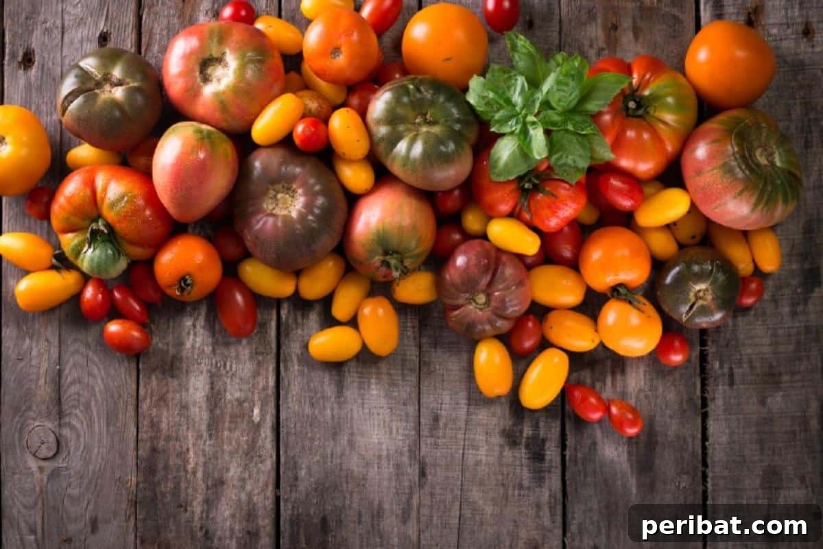 The 15 Biggest Tomato Gardening Errors Almost Everyone Commits 3 All kinds of tomato varieties harvested.