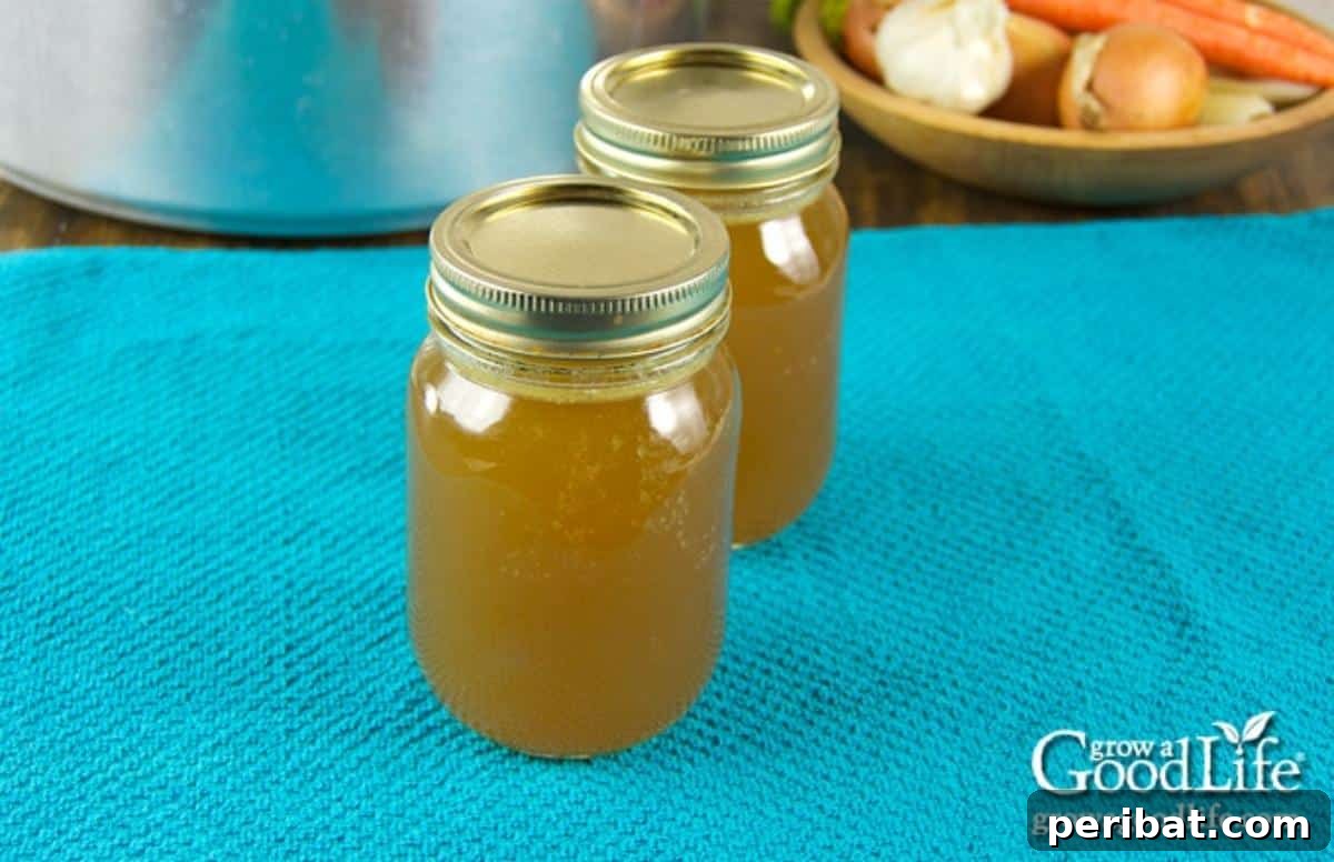 Extend Your Garden Harvest: 3 Simple Preservation Methods and 20 Flavorful Recipes 22 Bone broth in jar