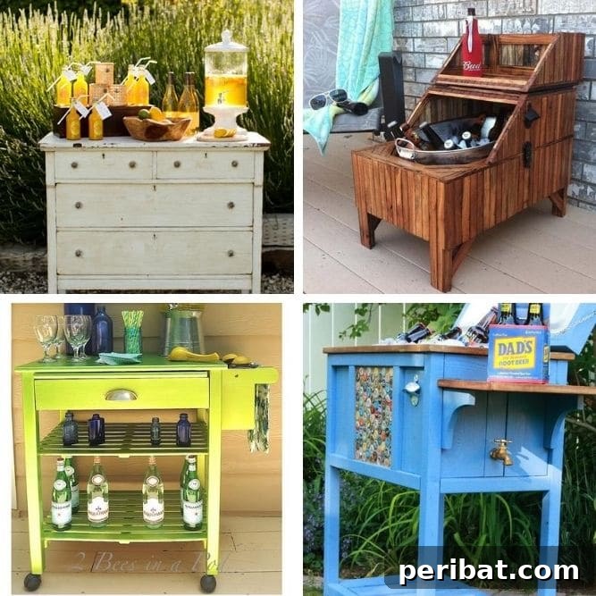 Build Your Best Backyard Bar: 45 DIY Ideas for Effortless Gatherings 2 Outdoor bar idea collage