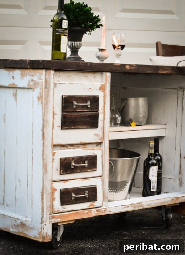Build Your Best Backyard Bar: 45 DIY Ideas for Effortless Gatherings 24 White drink bar