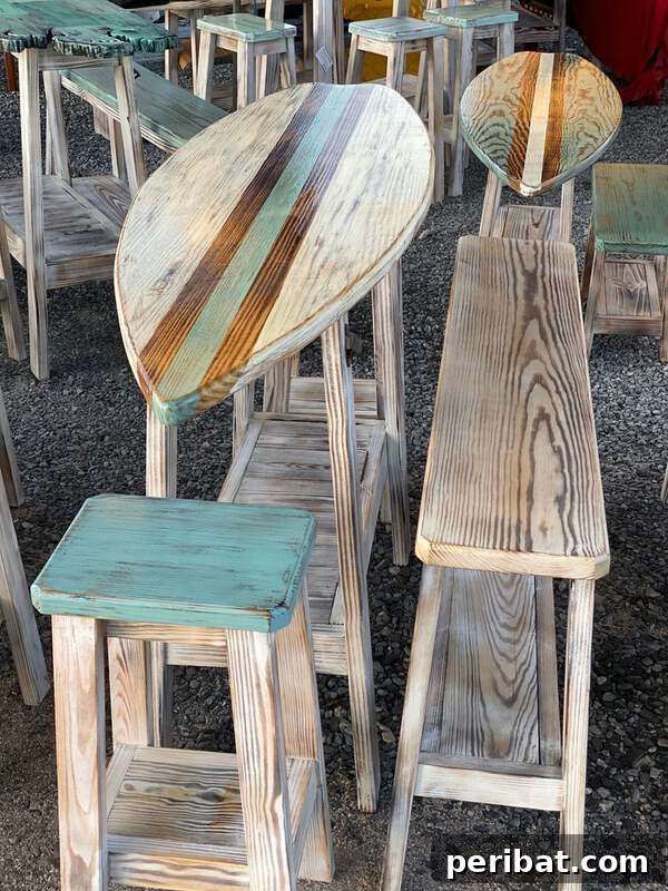 Build Your Best Backyard Bar: 45 DIY Ideas for Effortless Gatherings 41 Surfboard table and chair