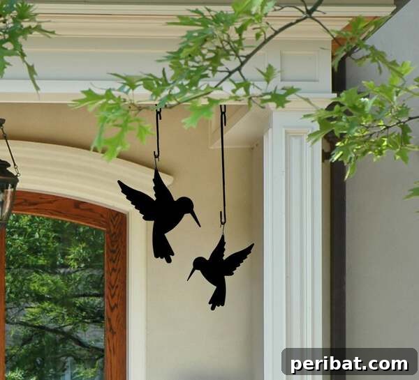 Elevate Your Outdoors with DIY Hanging Accents 19 Black hummingbirds