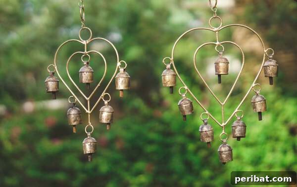 Elevate Your Outdoors with DIY Hanging Accents 22 Heart bells