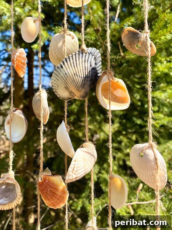 Elevate Your Outdoors with DIY Hanging Accents 29 Seasheel wind chime