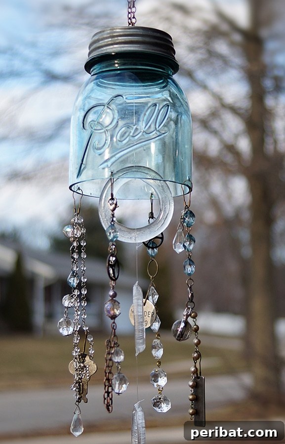 Elevate Your Outdoors with DIY Hanging Accents 31 Mason jar wind chime