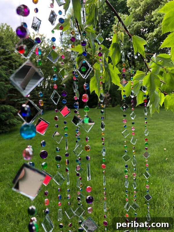Elevate Your Outdoors with DIY Hanging Accents 34 Rhinestone chimes