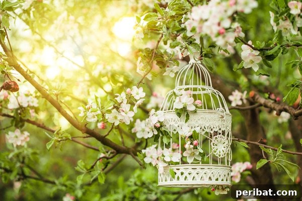 Elevate Your Outdoors with DIY Hanging Accents 35 White birdcage