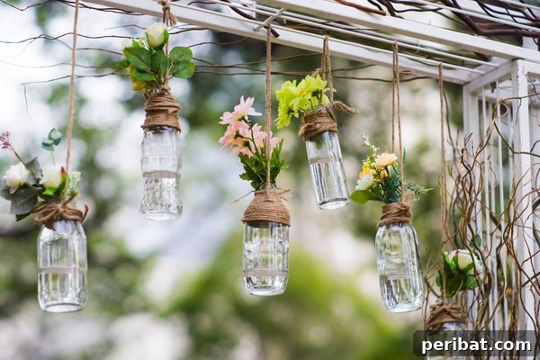 Elevate Your Outdoors with DIY Hanging Accents 5 Mason jar bud vase