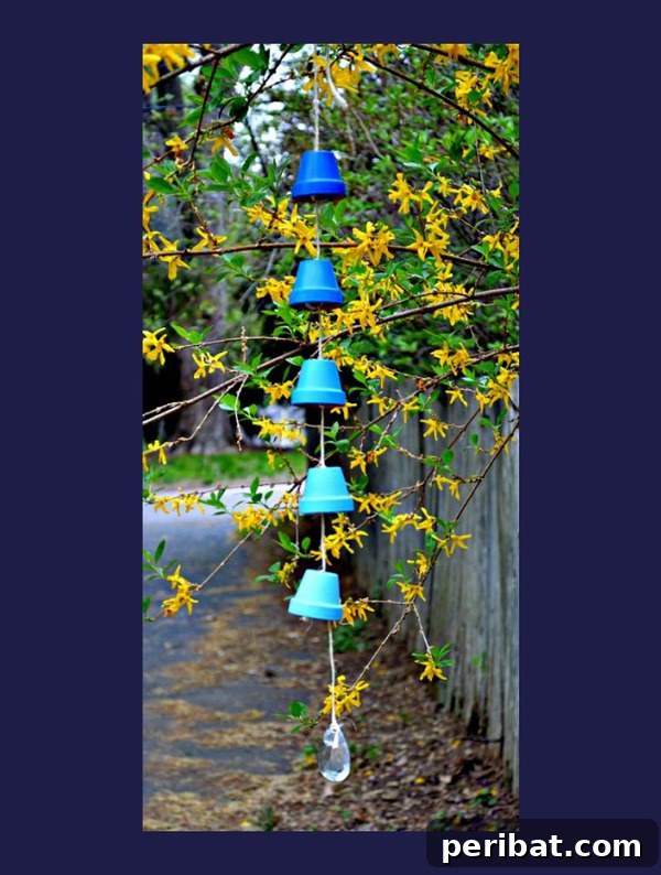 Elevate Your Outdoors with DIY Hanging Accents 10 Ombre bird chime