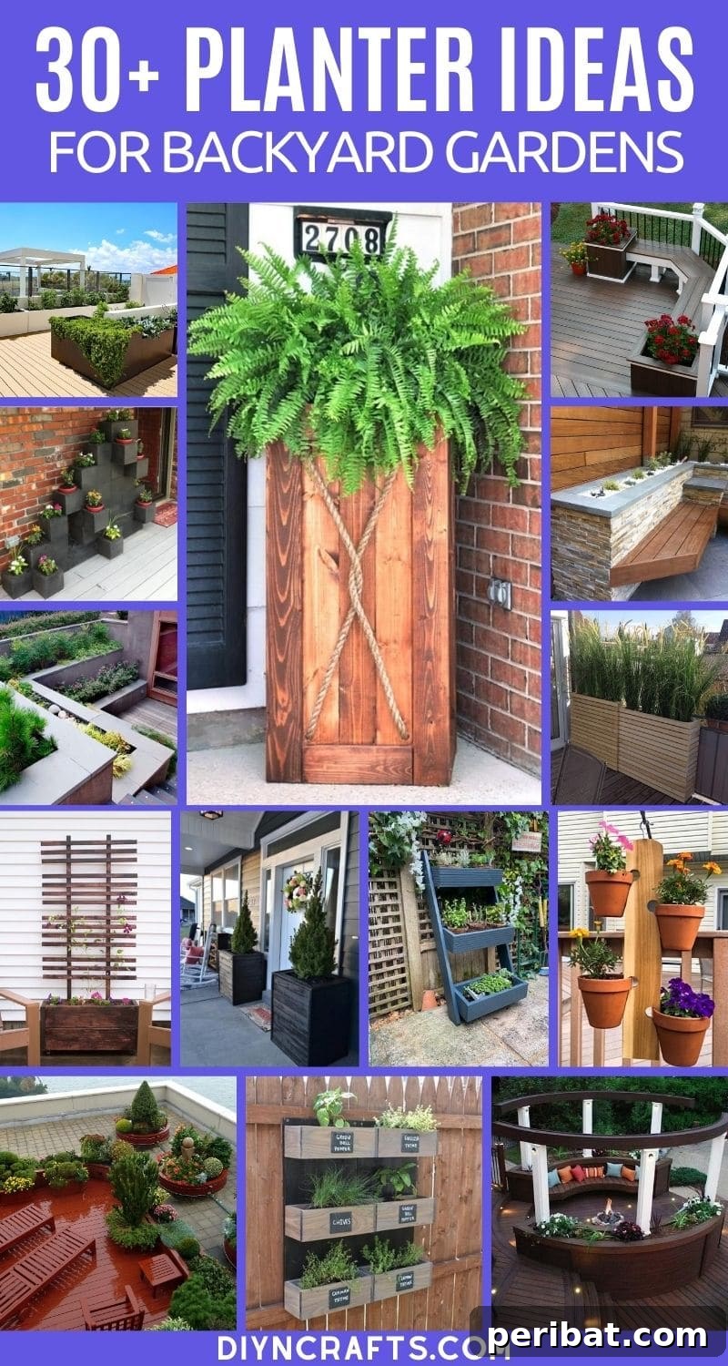 Smart DIY Integrated Planters for Maximizing Tiny Outdoor Areas 2 A collage showcasing diverse built-in planter designs for modern outdoor spaces.