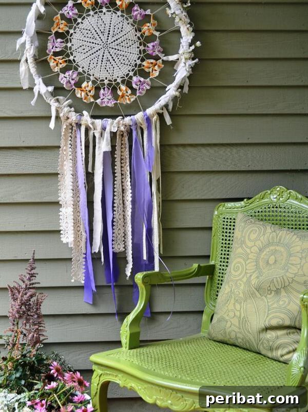 Dream catcher on porch
