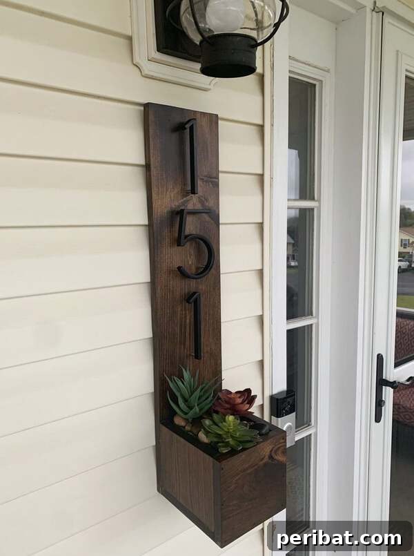 House number planter