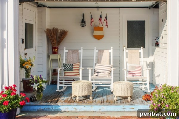 Patriotic porch decor