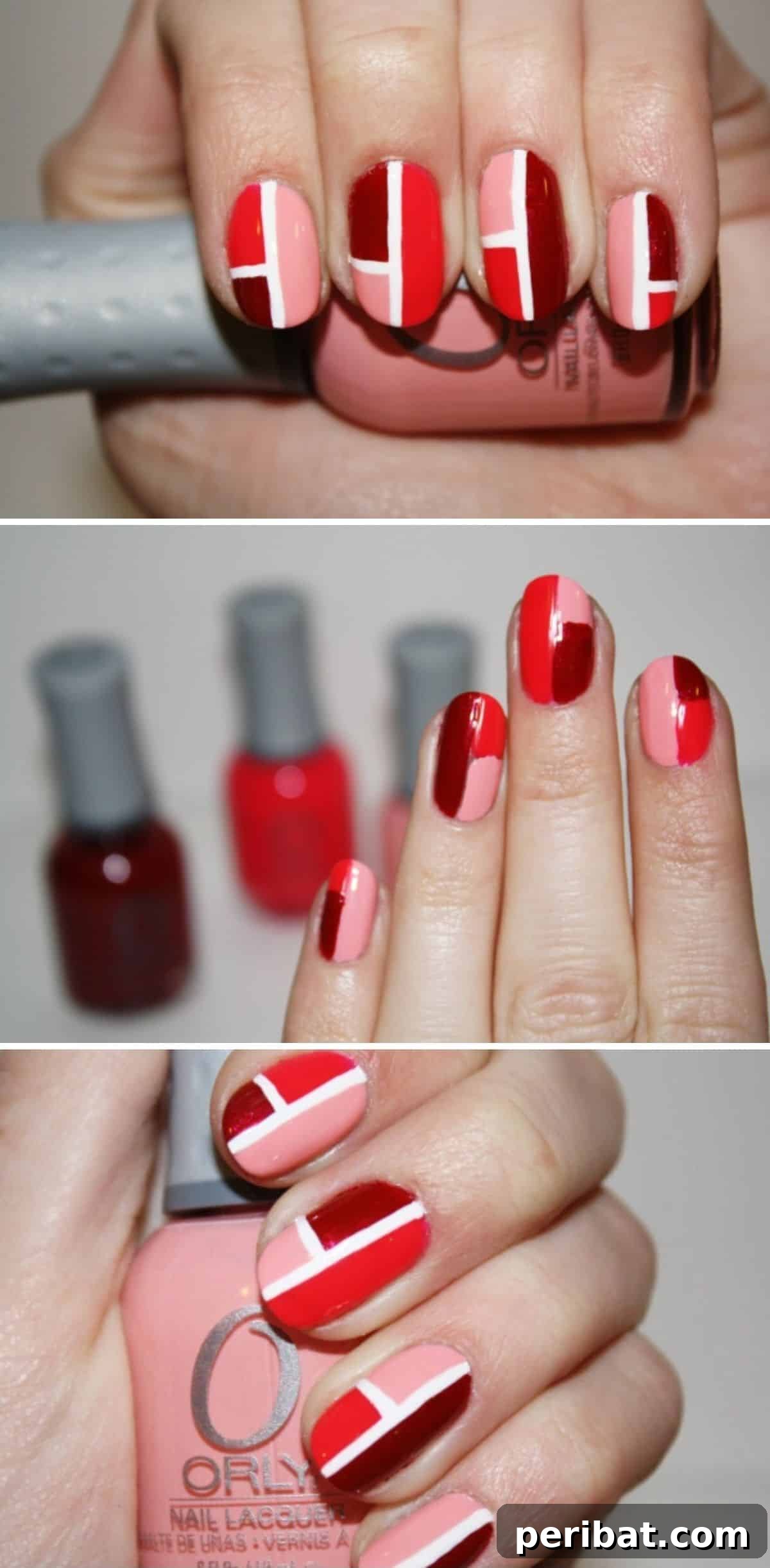 Irresistibly Charming Valentine Nail Ideas 14 Color Blocking nail art
