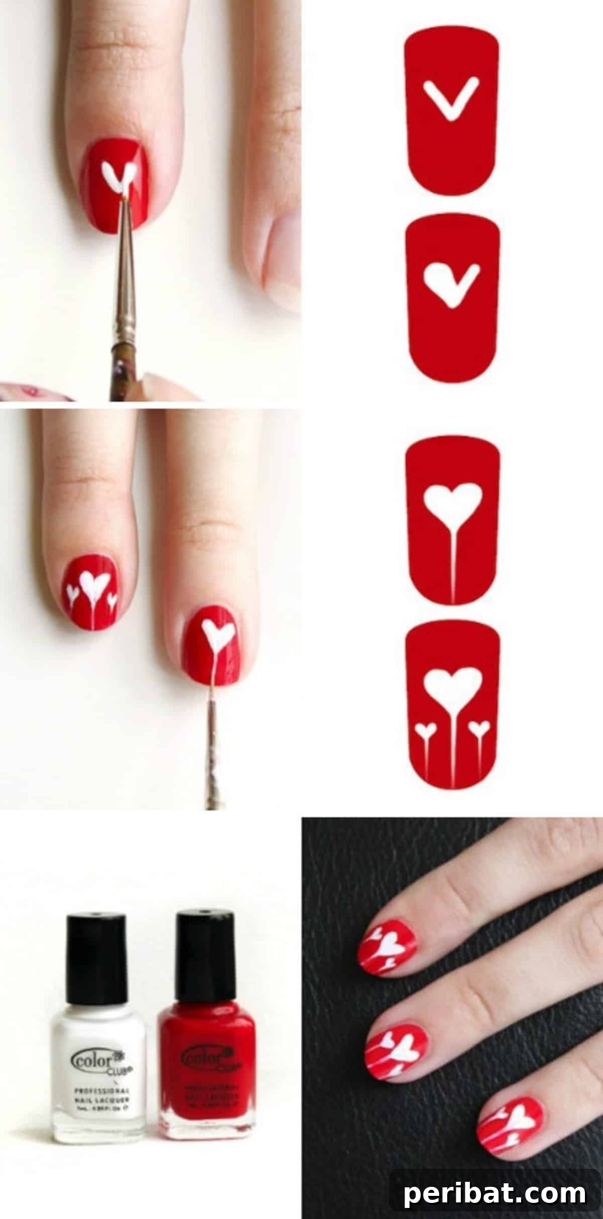 Irresistibly Charming Valentine Nail Ideas 15 Heart Stems nail art