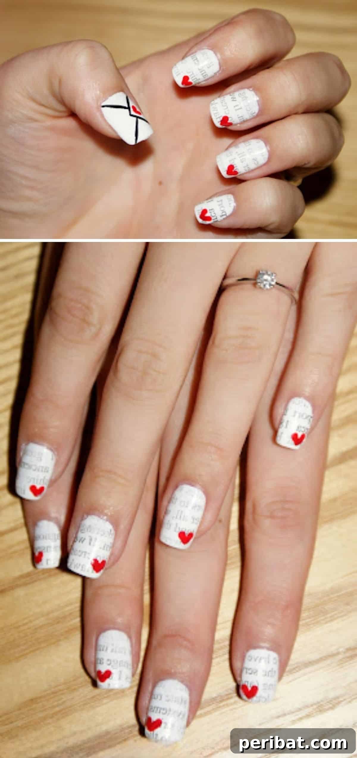 Irresistibly Charming Valentine Nail Ideas 4 Love Letters nail art