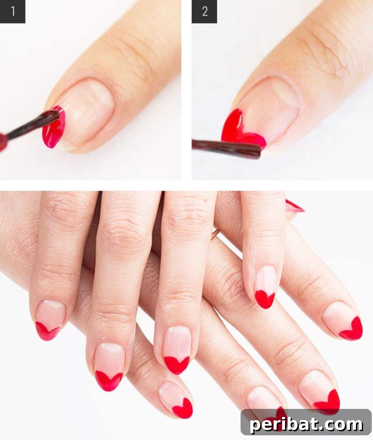 Irresistibly Charming Valentine Nail Ideas 9 Heart Tips nail art