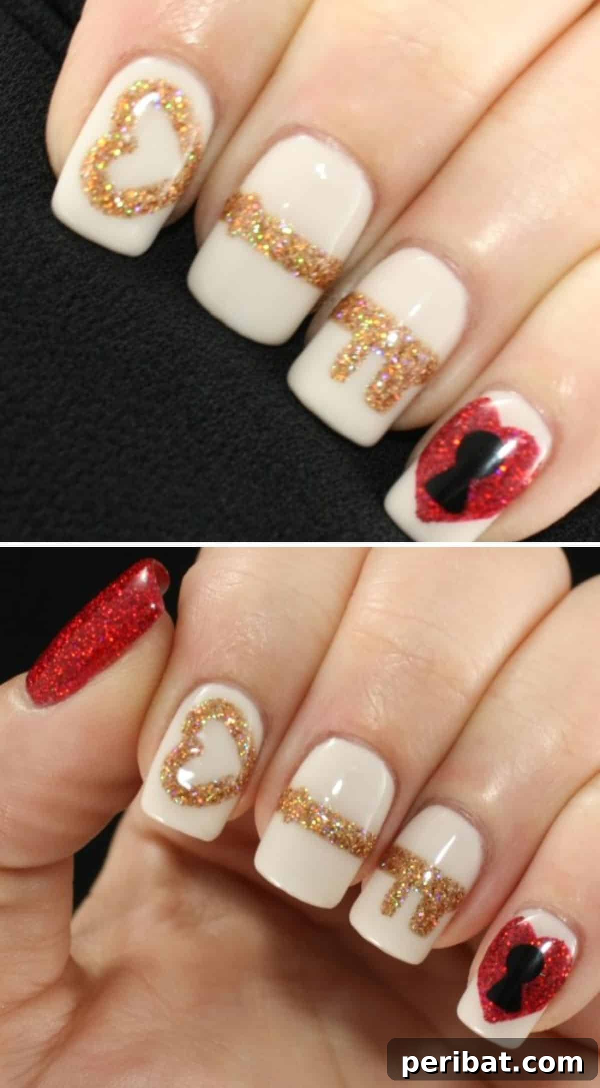 Irresistibly Charming Valentine Nail Ideas 10 Key to My Heart nail art