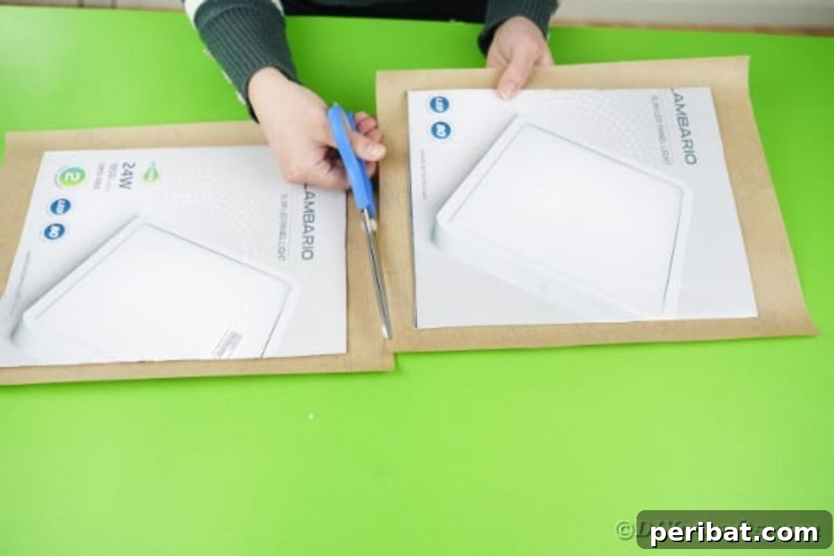 Cutting cardboard pieces out