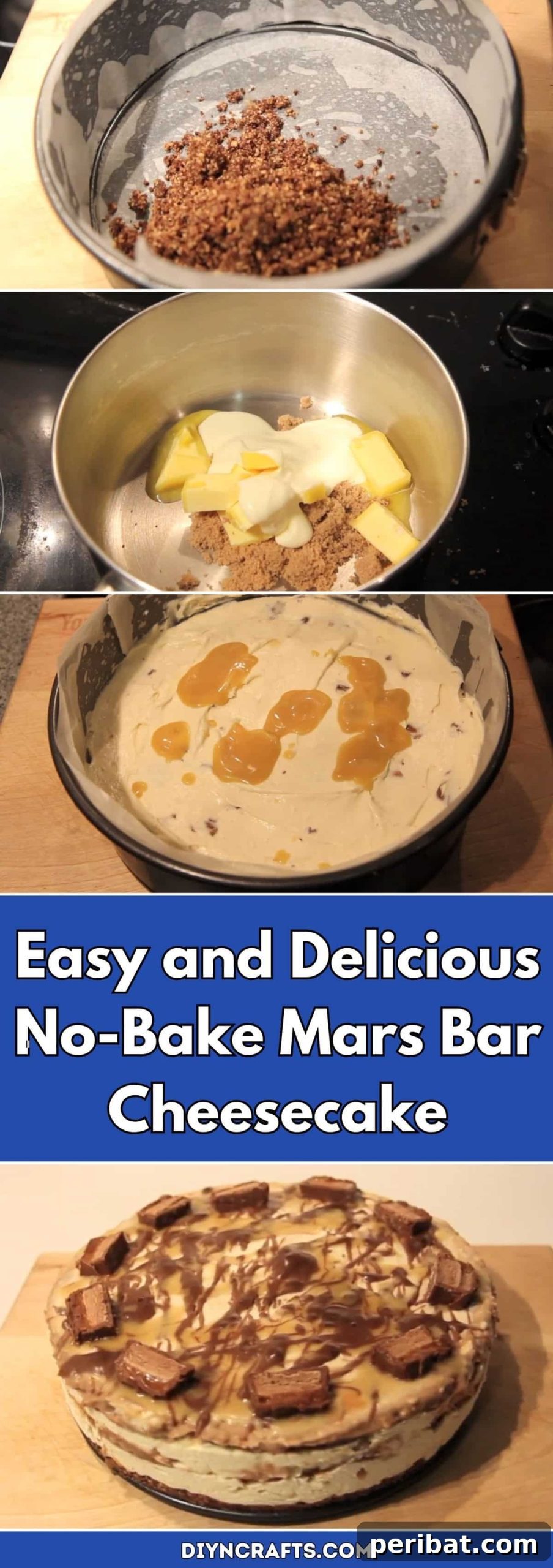 Easy and Delicious No-Bake Mars Bar Cheesecake